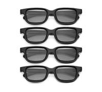 Lunettes 3D passives polarisées 4 pièces pour TV 3D, véritables cinémas 3D pour jeux 3D et cadres TV