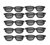 Lunettes 3D Passives Polarisées pour TV 3D,Monture pour Sony Panasonic - Type Black 10Pcs