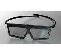Lunettes 3D polarisées linéaires, non pliable, plastique, type ThemePark | 10 lunettes 3D polarisées noires, linéaires alignement 45°/135° V-angulation
