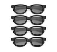 Lunettes 3D polarisées passives pour TV 3D,vrais cinémas pour Sony Panasonic,cadre de jeu et TV 3D,4 pièces - Type 4 Pcs