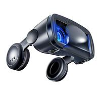 Lunettes 3D pour RéAlité Virtuelle, Qualité Sonore Exceptionnelle, Protection Yeux Contre Rayons Blu-Ray, Format Compact Et LéGer, Compatible avec Smartphones Android 5-7 Pouces,Black