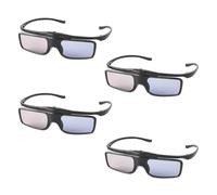 Lunettes 3D RF, lunettes à obturateur 3D rechargeables Convient pour les téléviseurs et projecteurs 3D RF TDG-BT500A, SSG-5100GB, AN3DG40, Pack de 4