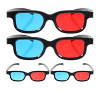 Lunettes 3D Rouges et Bleues en Plastique 4 pièces pour Films, Noël | Compatibles Télévision, Ordinateur et Projecteur, Visionnage Collectif, Soirées Cinéma Maison, Confortables Longtemps,