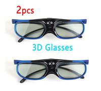 Lunettes 3D universelles pour Xgimi Z3/Z4/Z6/H2,écrous G1/P2,obturateur actif 96-144HZ,projecteur BenQ Acer DLP LINK Rechargeable,2 pièces/1 pièce - Type 2PCS Blue #B