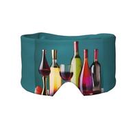 Lunettes à cocktail et cache-oreilles sans bouteille de vin - Occultant - Confortable - Pour la maison et le bureau