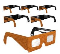 Lunettes à éclipse solaire certifiées ISO 12312-2 et CE - Visionnage solaire sûr pour le soleil direct et l'éclipse d'août 2026 | Cadre en carton papier, fabriquées dans l'UE | Pour enfants et adultes