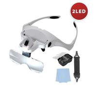 Lunettes à LED avec loupe. 5 dioptries interchangeables