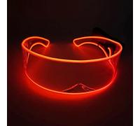 Lunettes à LED, Lunettes Lumineuses acryliques Produits de Fête, Lunettes éclairées au foncé, pour Adultes Adolescents Festive Rouge