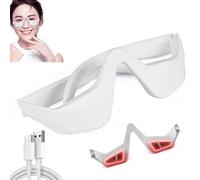 Lunettes à lumière rouge Revital Eyes, appareil de thérapie par lumière rouge rechargeable par USB, 3 vitesses, 4 modes, appareil de beauté des yeux 3D pour enlever les cernes, les poches, anti-âge