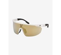 Lunettes adidas Sport SP0095 blanc mat noir verre à effet miroir marron