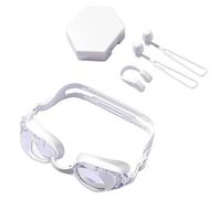 Lunettes anti-buée - Lunettes de plage, pince-nez, bouchons d'oreille, sangle réglable avec étui de rangement, équipement pour apprendre à nager, piscine, centre de fitness, homme, mer, rivière, plage