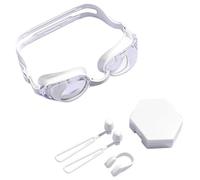 Lunettes Anti-Buée, Pince Nez Bouchons d'oreilles Masque Set Adulte, Sangle Ajustable avec Étui de Rangement, pour Apprendre à Nager en Piscine, Entraînement pour , Mer,