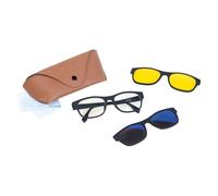Pearl Lunettes anti-lumière bleue 3 en 1 avec sur-lunettes magnétiques pour vision nocturne et protection