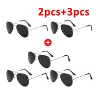 Lunettes Anti-myopie et astigmatisme,avec trous,Correction de la Vision,lunettes à trous d'épingle pour hommes et femmes,amélioration de la vue,1 à 5 pièces - Type G 2PCS and S 3PCS