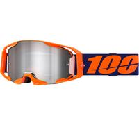Lunettes Armatic 100% OSFM Néon Orange Écran Miroir Silver Flash