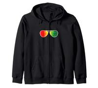 Lunettes aux Couleurs Vives de l'Afrique Sweat à Capuche