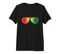 Lunettes aux Couleurs Vives de l'Afrique T-Shirt Haut de Gamme