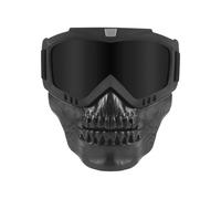 Lunettes avec couverture inférieure du visage, design amovible, lentille et cadre en TPU ventilé pour le ski et les voyages en plein air, lunettes de moto, housse amovible pour ski hors route