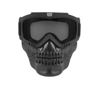 Lunettes avec couverture inférieure du visage, design amovible, lentille et cadre en TPU ventilé pour le ski et les voyages en plein air, lunettes de moto, housse amovible pour ski hors route