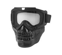 Lunettes avec couverture inférieure du visage, design amovible, lentille et cadre en TPU ventilé pour le ski et les voyages en plein air, lunettes de moto, housse amovible pour ski hors route