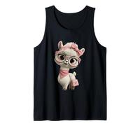 Lunettes bébé alpaga Kawaii Lama Personnage léopard Rose Débardeur