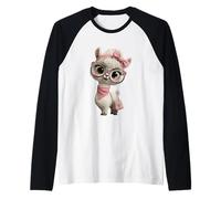 Lunettes bébé alpaga Kawaii Lama Personnage léopard Rose Manche Raglan