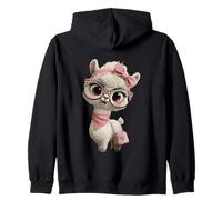 Lunettes bébé alpaga Kawaii Lama Personnage léopard Rose Sweat à Capuche