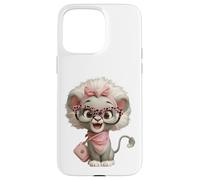 Lunettes Bébé Lion Cub Kawaii Chat Rose Léopard Style Portrait Coque pour iPhone 15 Pro Max