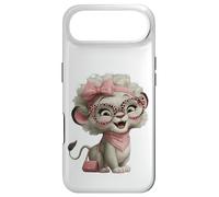Lunettes Bébé Lion Cub Kawaii Chat Rose Léopard Style Portrait Coque pour iPhone Air