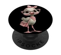 Lunettes bébé Oiseau Rose léopard Girly Glamour Graphique PopSockets PopGrip Adhésif