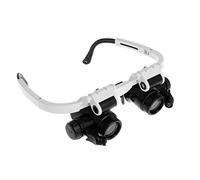 Lunettes binoculaires réglables en verre avec lumière LED 8X 23X Loupe mains libres Loupe avec lumière et support 10x