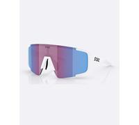 Lunettes Bliz P003 Small Blanc Mat avec lentille Nano Optics Rose Violet Miroir Bleu