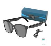 Lunettes Bluetooth AI, Traduction De Langue en Temps RéEl, Autonomie De La Batterie De 9 H, UtiliséEs pour La Traduction, L'éCoute De Musique, Les Appels, Prise en Charge De 75 Langues,Black