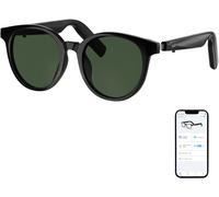 Lunettes Bluetooth, Lunettes Intelligentes À Oreilles Ouvertes, Grandes Lunettes De Soleil Polarisées Rondes, Lunettes Audio Bluetooth 5.4, Anti-Fuite Sonore, Réduction Du Bruit D'Appel, Lentille