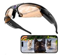 Lunettes Caméra 4K WiFi, Camera Espion Sport 1080P, Lunette Connectée | Lunettes Caméra de Soleil Polarisées UV400 pour Cyclisme Ski Randonnée, Support Photo/Vidéo, Lunettes Vidéo pour Homme Femme