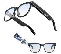 Lunettes Camera, 8MP Lunette Connectées IA, Lunette Intelligente Prend en Charge l'enregistrement Vidéo/La Lecture de Musique/l'enregistrement Audio/Appels Bluetooth/identification GPT(Lumière Bleue)