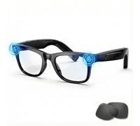 Lunettes Camera HD, 8MP 1080P Lunette Connectées IA, Processeur Double Cœur avec Assistant IA pour Traduction en Temps Réel, 410Mah Offrant 16 Heures d'Autonomie, Wi-FI Bluetooth Lunette Intelligente