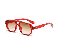 Lunettes carrées élégantes pour une tenue décontractée, parfaites pour toute l'année, idéales pour les combinaisons de jeans et de t-shirts, taille détaillée incluse Rkz313, Rouge, taille unique