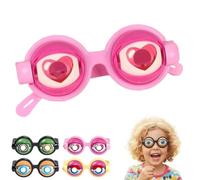 Lunettes Clignotantes à Yeux Globuleux, Lunettes à Yeux Cinétiques Fantaisie, Gag Original for Farces Déguisements(Pink)