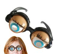 Lunettes Clignotantes Fantaisie - Jouet Avec Globe Oculaire Clignot | Mécanisme De Clignotement Manuel Guidé Par Piste, Construction Légère En ABS Et PP, Taille 15x5x6cm, Pour Farces, Costumes Et
