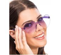 Lunettes coeur verres fumés violets adulte