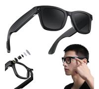 Lunettes Connectées AI Avec Caméra 8 Mpx - 32 Go De Stockage Inclus, Lunettes Vidéo 1080p Avec Audio, Traduction En Temps Réel, Lunettes De Soleil Bluetooth, Pour L'extérieur(Noir)