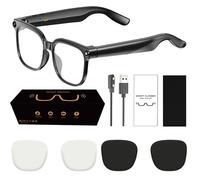 Lunettes connectées AI - Traduction simultanée, caméra 8MP, appel Bluetooth, WiFi