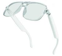 Lunettes Connectées Bluetooth Modèle Sharp avec Audio Intégré Ultra Léger Blanc