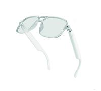 Lunettes Connectées Bluetooth Modèle Sharp avec Audio Intégré Ultra Léger Blanc