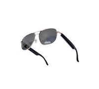 Lunettes connectées GS02 compatibles avec assistant vocal, appels Bluetooth et contrôle à distance de la caméra (argent). :silvery Cadeau surprise