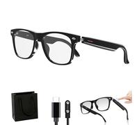 Lunettes Connectées NesstHub, Lunettes de Soleil Sans fil à Technologie Super Black, Lunettes de Traduction Bluetooth IA, Caméra à Distance, Lecture de Musique (Black-Anti blue light)