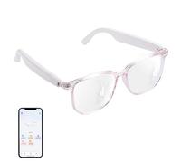 Lunettes connectées pour femmes, Bluetooth avec traduction IA, traducteur en temps réel, verres filtrant la lumière bleue avec oreille ouverte, compatible avec plus de 110 langues, traducteur pour app