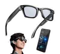 Lunettes connectées tendance avec caméra IA, étanches IP65, Bluetooth,appels, lecture de musique,identification des photos, utilisation de ChatGPT,pour les voyages,les réunions et les affaires,A
