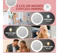 Lunettes Cosmétiques À LED Pliable Avec Fonction De Mémoire De Grandeur 5x10x30x Rotation 360 °